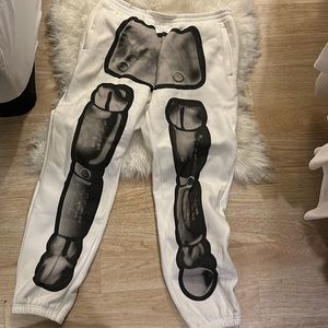 White bone sweatpants